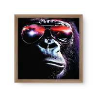 Quadro Decorativo Gorila Neon - Quadrart Quadro Decorativo Gorila Neon - Quadrart