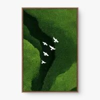 Quadro Decorativo Voo Sobre a Floresta – Arte em Aquarela Natural