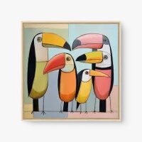 Quadro Decorativo Encontro dos Tucanos – Arte Moderna