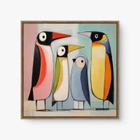 Quadro Decorativo Trupe dos Pinguins – Arte Moderna
