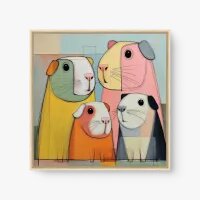 Quadro Decorativo Aquarela dos Porquinhos – Arte Moderna