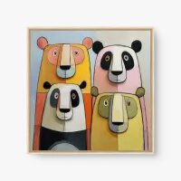 Quadro Decorativo Os Quatro Ursos – Arte Moderna