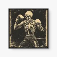 Quadro Decorativo Caveira em Combate – Arte Sombria e Intensa