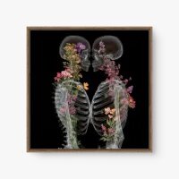 Quadro Decorativo Caveira Paixão Eterna – Arte Sombria e Romântica