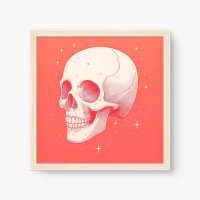 Quadro Decorativo Caveira Radiante – Arte Contemporânea e Vibrante