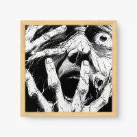 Quadro Decorativo A Face do Medo – Arte Dark Expressionista