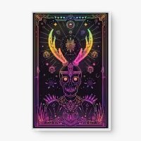 Quadro Decorativo O Guardião das Dimensões – Arte Mística Neon