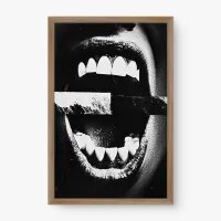 Quadro Decorativo O Grito Fragmentado – Arte Dark e Expressiva