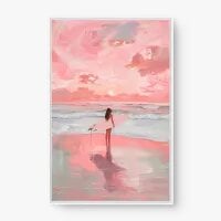Quadro Decorativo Ela e o Mar – Arte Feminina e Oceano Quadro Decorativo Ela e o Mar – Arte Feminina e Oceano