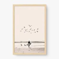 Quadro Decorativo O Chamado do Oceano – Arte Surf Minimalista
