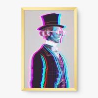 Quadro Decorativo Vitoriano Cromático – Arte Figurativa Futurista