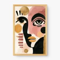 Quadro Decorativo Olhar Fragmentado – Arte Figurativa Abstrata Moderna