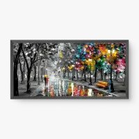 Quadro Decorativo Encontro na Chuva - Quadrart Quadro Decorativo Encontro na Chuva - Quadrart