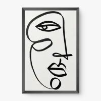 Quadro Decorativo Expressão Linear 1 – arte minimalista moderna