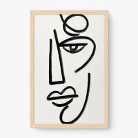 Quadro Decorativo Expressão Linear 4 – arte minimalista moderna