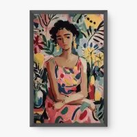 Quadro Decorativo Entre Flores e Pensamentos - Quadrart Quadro Decorativo Entre Flores e Pensamentos - Quadrart