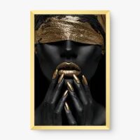 Quadro Decorativo Mistério Dourado – arte sofisticada moderna