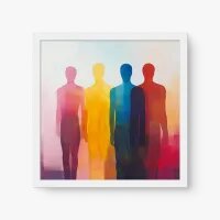 Quadro Decorativo Essência Compartilhada – arte abstrata humana