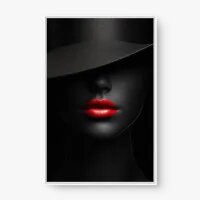 Quadro Decorativo O Segredo Escarlate – arte minimalista elegante