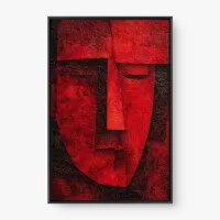 Quadro Decorativo Introspecção Vermelha – arte abstrata reflexiva