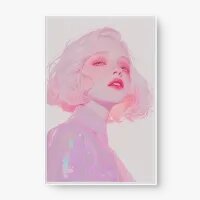 Quadro Decorativo Aurora Rosa – arte digital etérea e suave