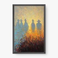 Quadro Decorativo Sombras no Campo – arte atmosférica e vibrante