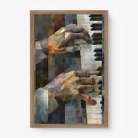 Quadro Decorativo Acordes Geométricos – arte abstrata e musical