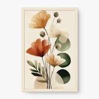 Quadro Decorativo Harmonia Botânica 2 – Arte Floral Minimalista