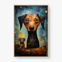 Quadro Decorativo Aventura Mãe & Filhote - Quadros de animais Quadro Decorativo Aventura Mãe & Filhote - Quadros de animais