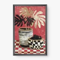 Quadro Decorativo Jardim Gráfico – Arte Contemporânea com Estilo Natural