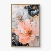 Quadro Decorativo Beleza Serena – Arte Floral Elegante e Contemporânea