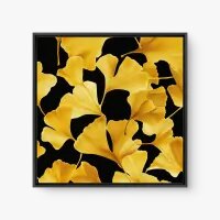 Quadro Decorativo Ginkgo de Ouro – Elegância e Simbolismo Natural