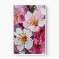 Quadro Decorativo Pétalas de Amor – Arte Floral Romântica e Texturizada