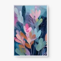 Quadro Decorativo Floração Lunar – Arte Floral Abstrata e Contemporânea