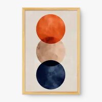 Quadro Decorativo Conexão Circular Minimalista – Arte Geométrica
