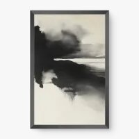 Quadro Decorativo Pigmento Minimalista – Arte em Preto e Branco