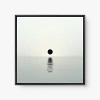 Quadro Decorativo Sol Negativo Minimalista – Arte Contemplativa