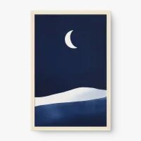Quadro Decorativo Luar Minimalista – Serenidade e Equilíbrio