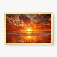 Quadro Decorativo Horizonte Dourado – Arte do Pôr do Sol