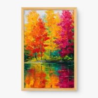 Quadro Decorativo Outono Vibrante – Arte Colorida e Natural