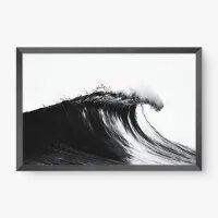 Quadro Decorativo Onda Monocromática – Arte Preto e Branco