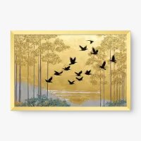 Quadro Decorativo Oriental Oriente Dourado – Arte Luxuosa