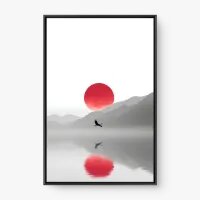 Quadro Decorativo Oriental O Sol Nascente – Arte Japonesa