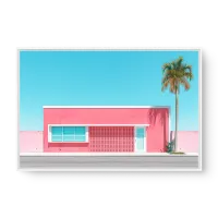 Quadro Decorativo Casa Coral – Arte Minimalista Tropical