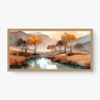 Quadro Decorativo Silêncio do Vale – Arte Aquarelada Paisagem