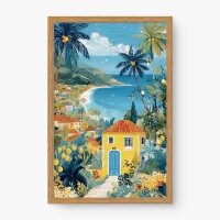 Quadro Decorativo Encantos do Litoral – Arte Tropical e Cores Vibrantes
