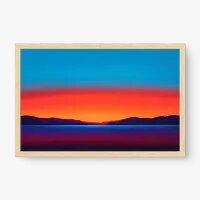 Quadro Decorativo A Hora Dourada – Pôr do Sol Abstrato e Vibrante