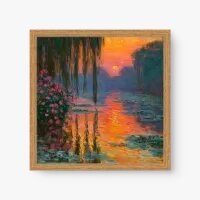 Quadro Decorativo Silêncio do Lago – Arte Impressionista e Tranquila