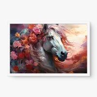 Quadro Decorativo Cavalo Místico – Arte Vibrante e Encantadora