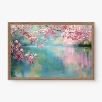 Quadro Decorativo Sonho Florido – Paisagem Romântica e Suave